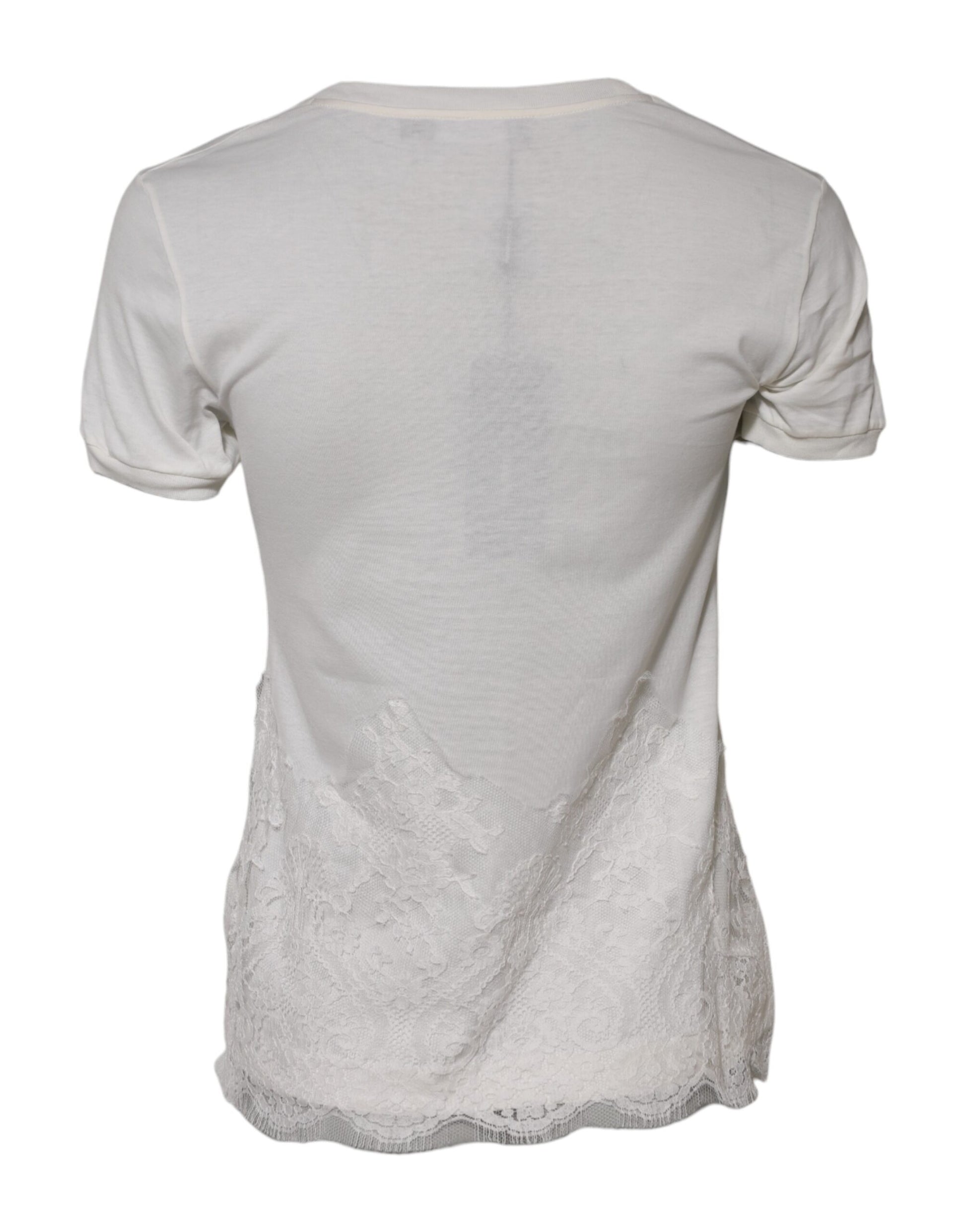 White Short Sleeves Round Neck T-shirt