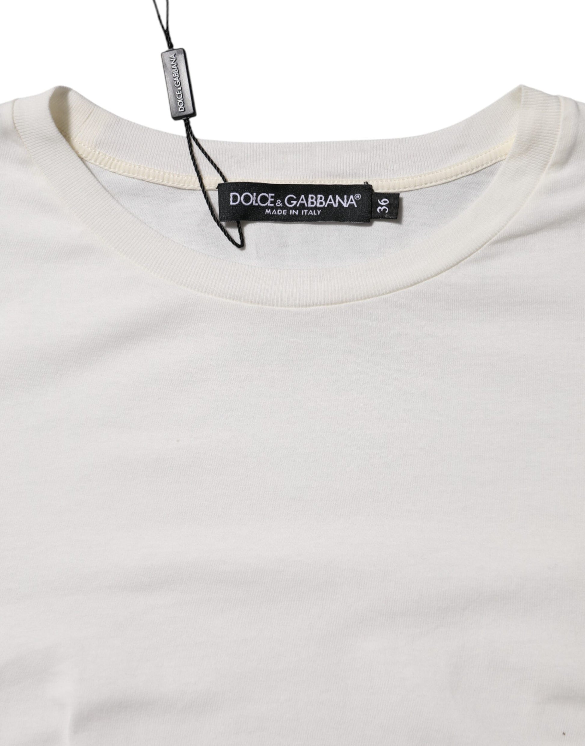 White Short Sleeves Round Neck T-shirt