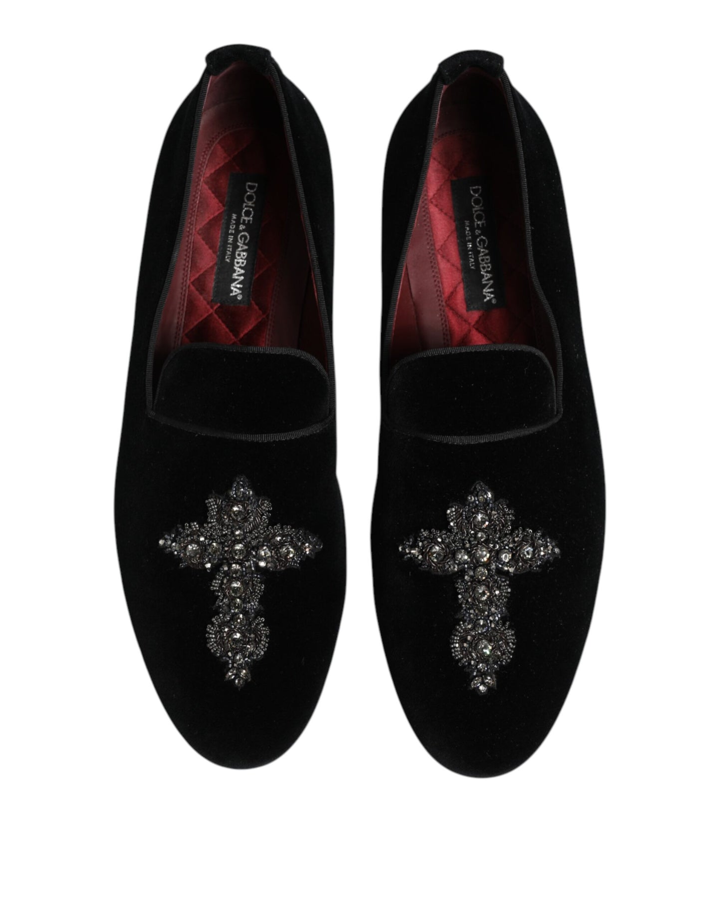 Black Velvet Crystal Crown Formal Dress Shoes