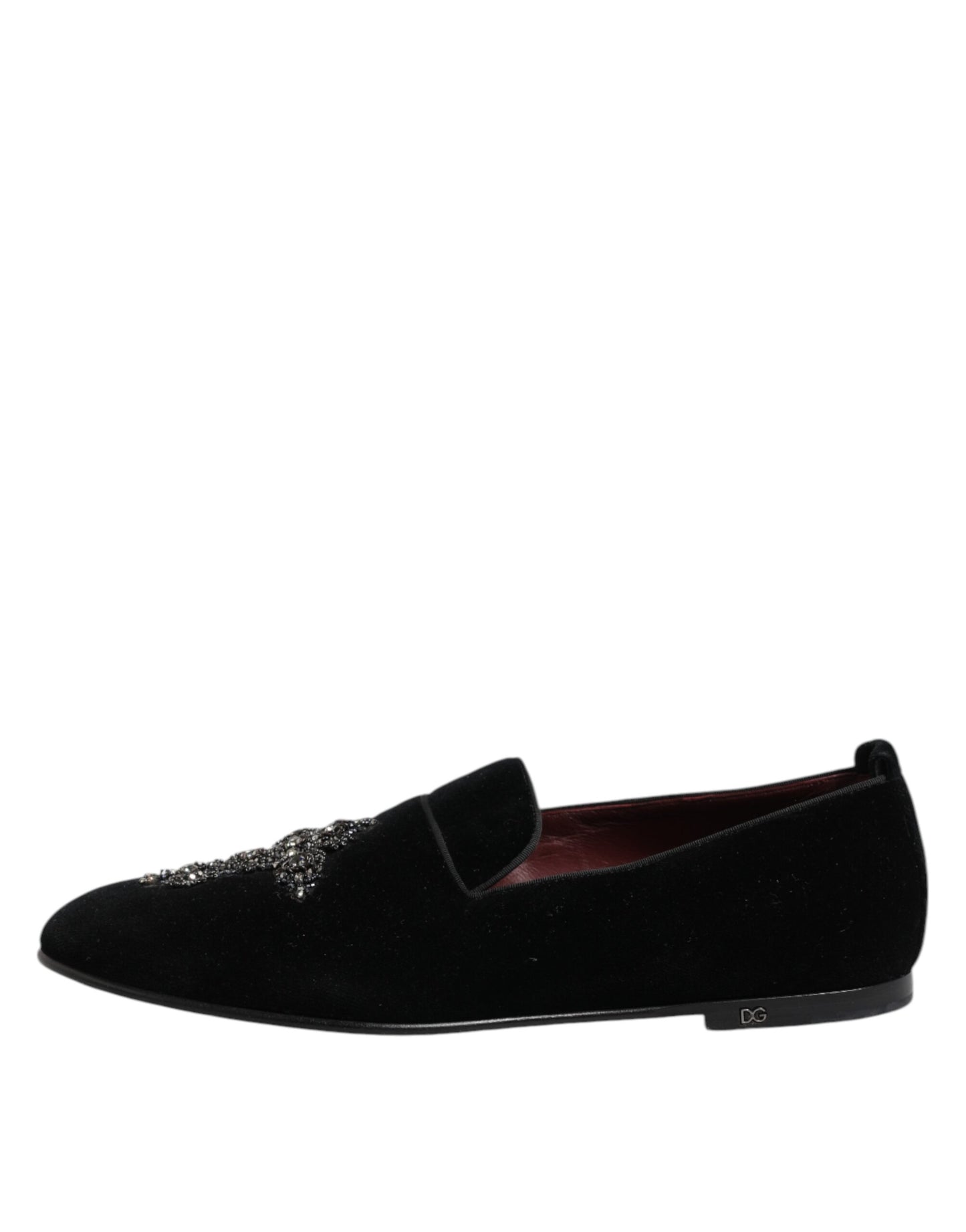 Black Velvet Crystal Crown Formal Dress Shoes