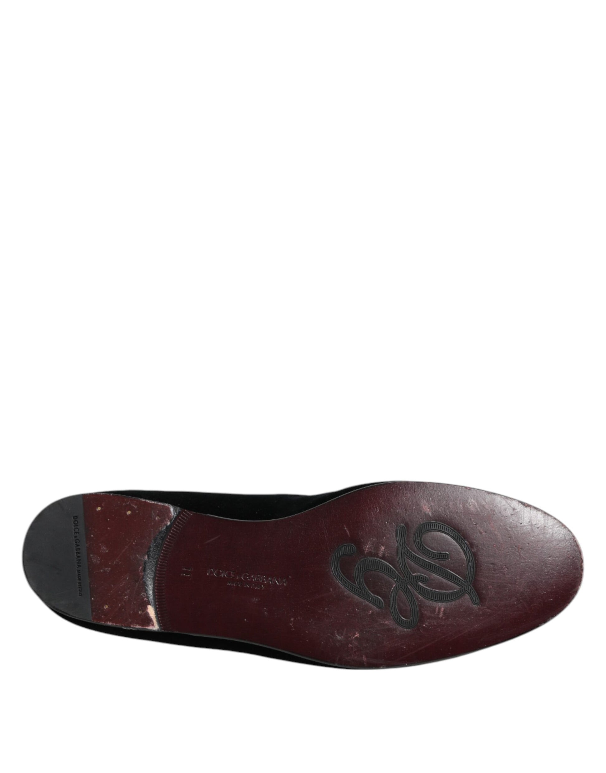Black Velvet Crystal Crown Formal Dress Shoes