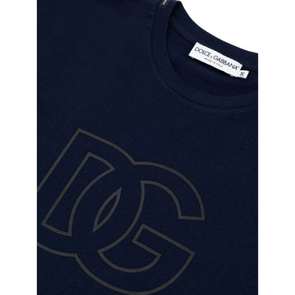 Camiseta azul de algodón