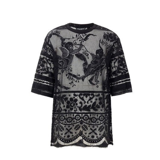 Camiseta negra de algodón