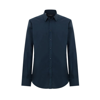 Camisa azul de algodón