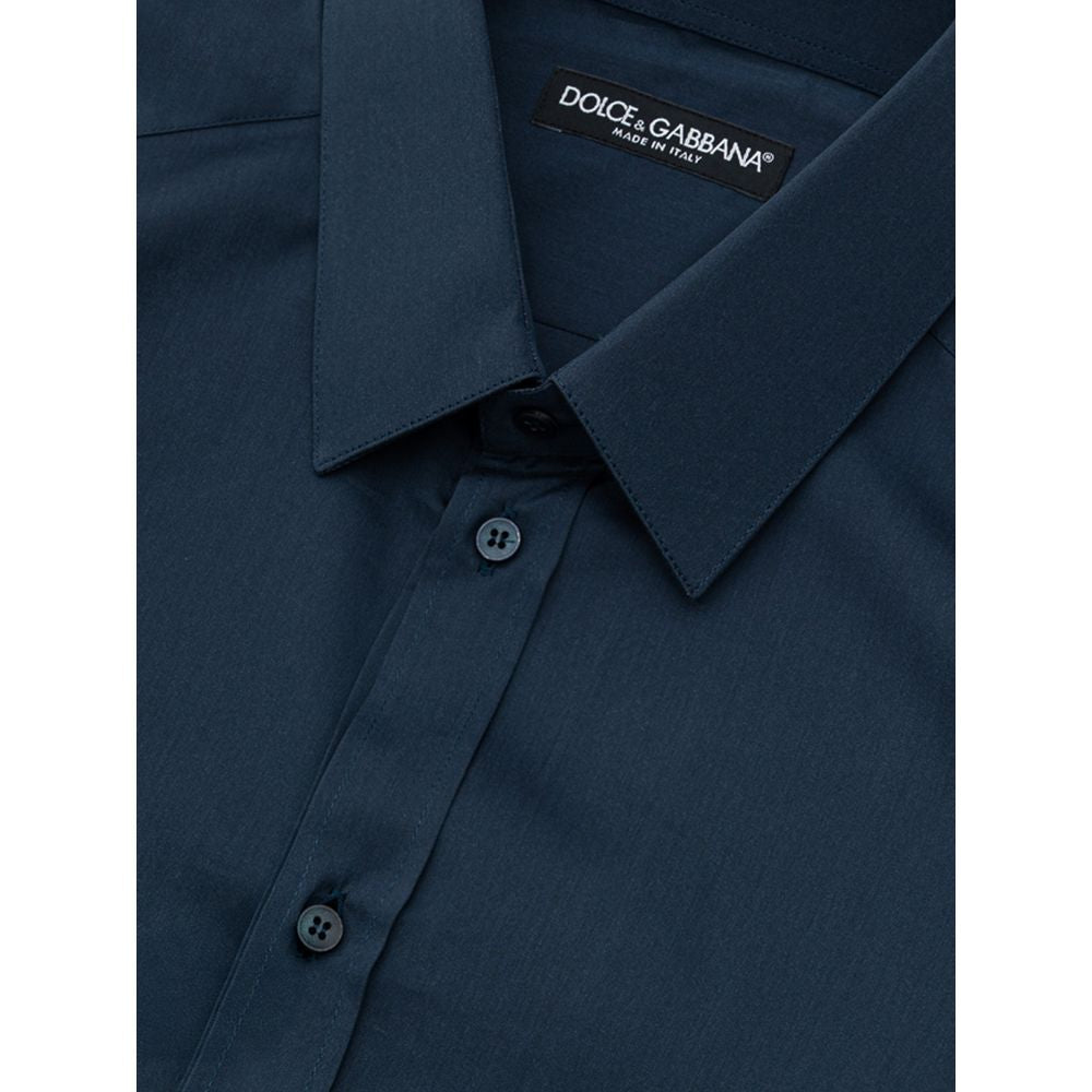 Camisa azul de algodón