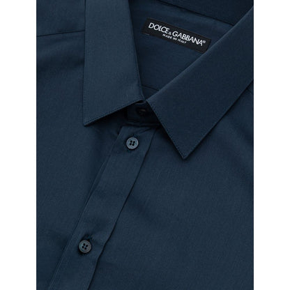 Camisa azul de algodón