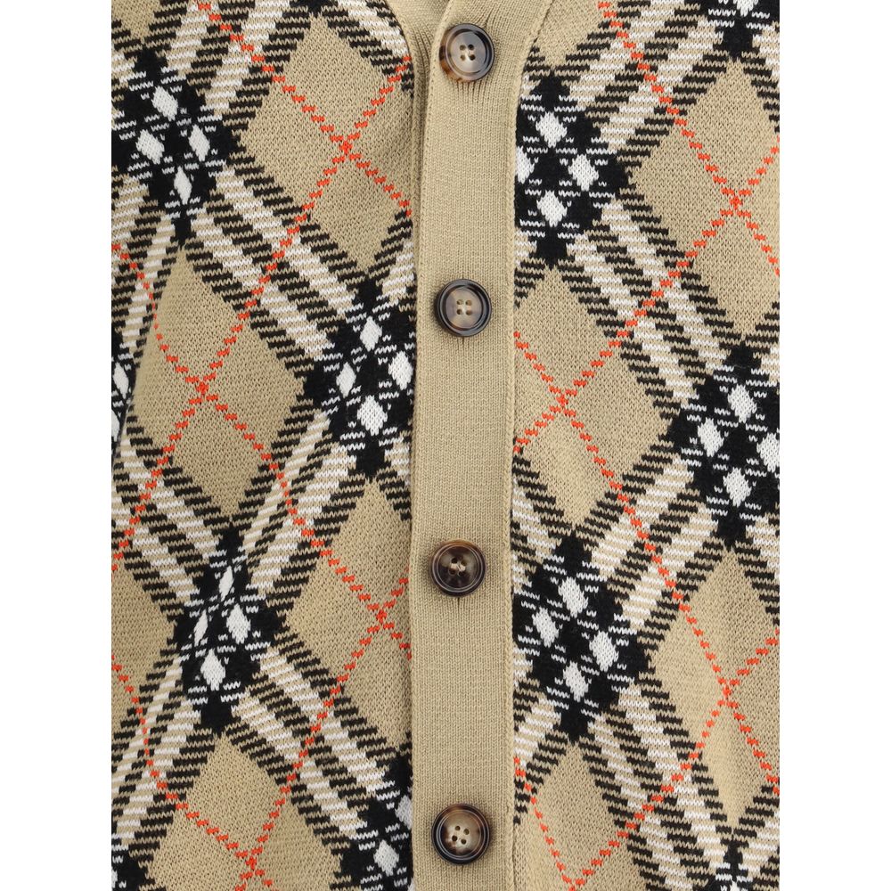 Archive Check wool Cardigan