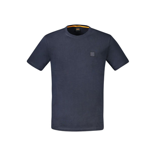 Camiseta azul de algodón para hombre