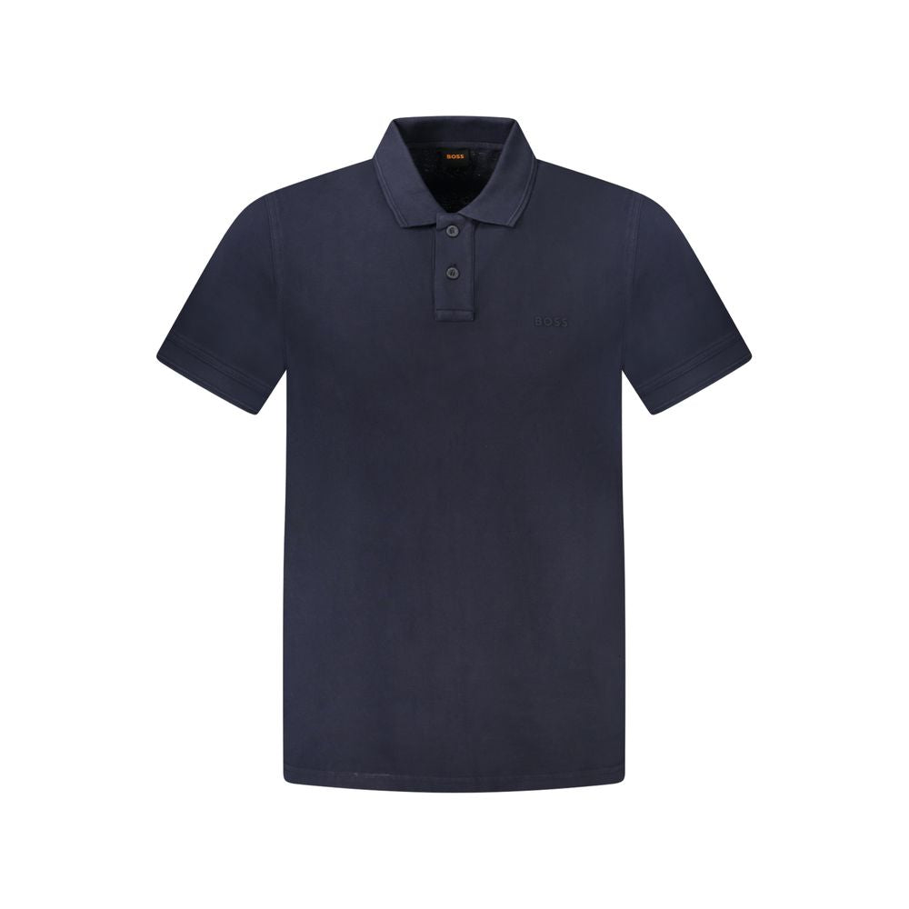 Polo de algodón azul