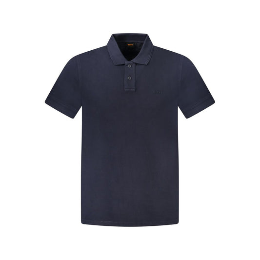 Polo de algodón azul