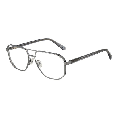 Monturas ópticas plateadas para hombre