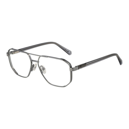 Monturas ópticas plateadas para hombre