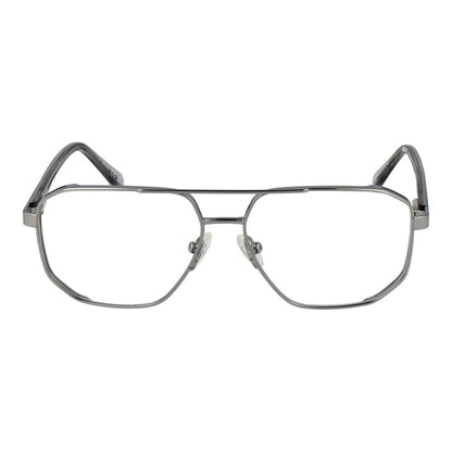 Monturas ópticas plateadas para hombre