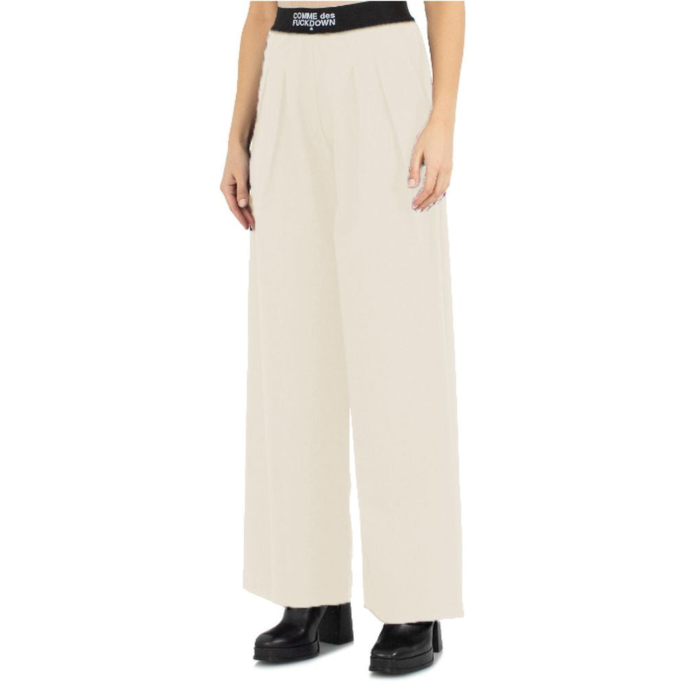 Beige Polyester Jeans & Pant