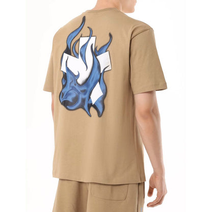 Camiseta de algodón marrón