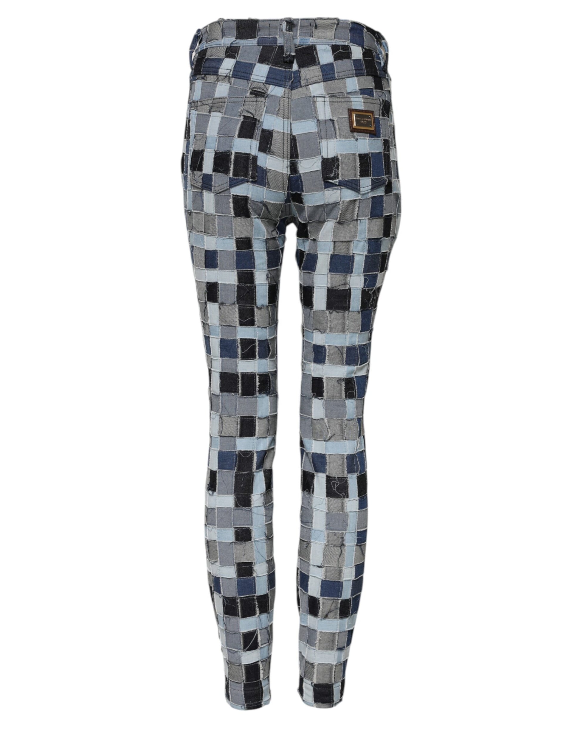 Multicolor Patchwork Skinny Denim Jeans