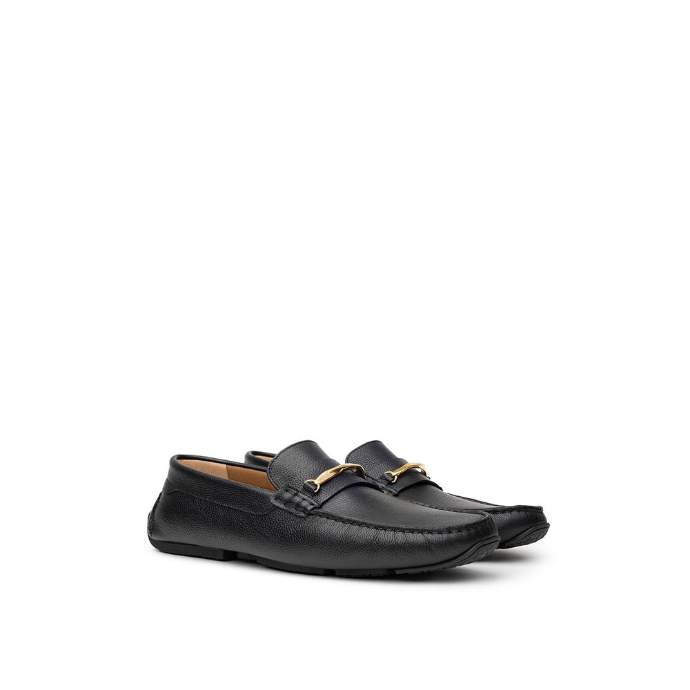Black Leather Moccassin