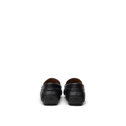 Black Leather Moccassin