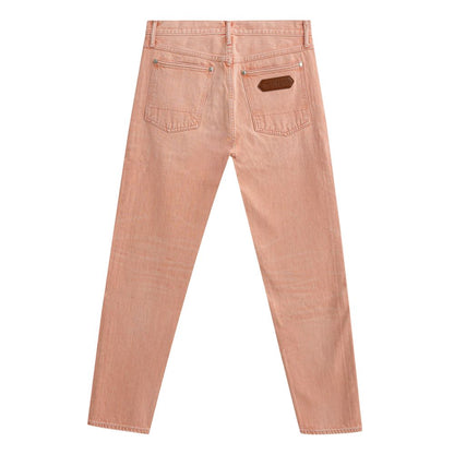 Pink Cotton Tapered Jean