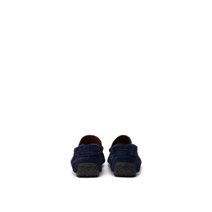 Blue Leather Moccassin
