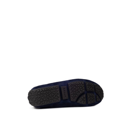 Blue Leather Moccassin