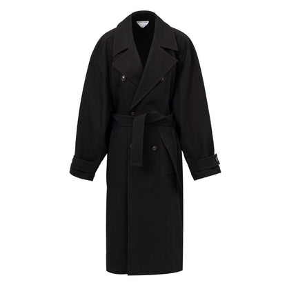 Black Cotton Trench Coat