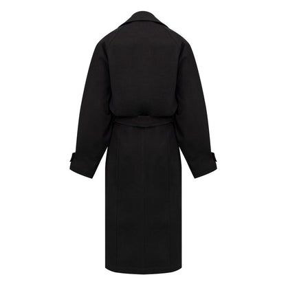 Black Cotton Trench Coat