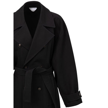 Black Cotton Trench Coat