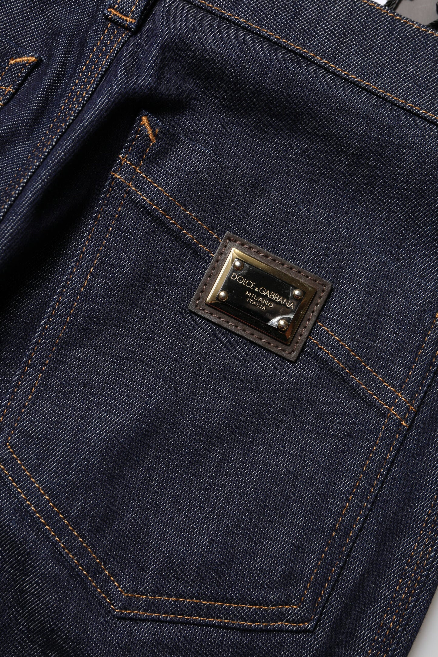 Blue Cotton High Waist Flared Denim Jeans