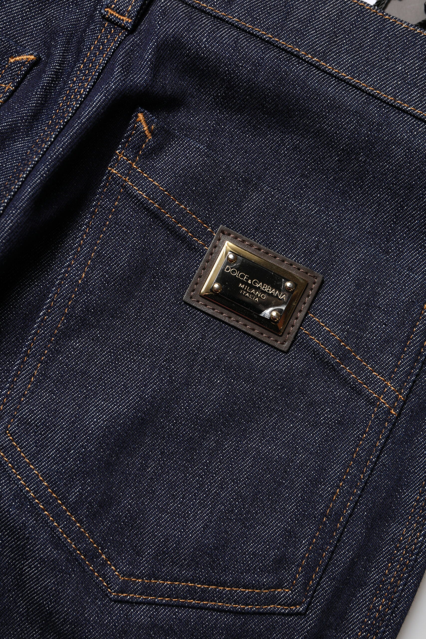 Blue Cotton High Waist Flared Denim Jeans