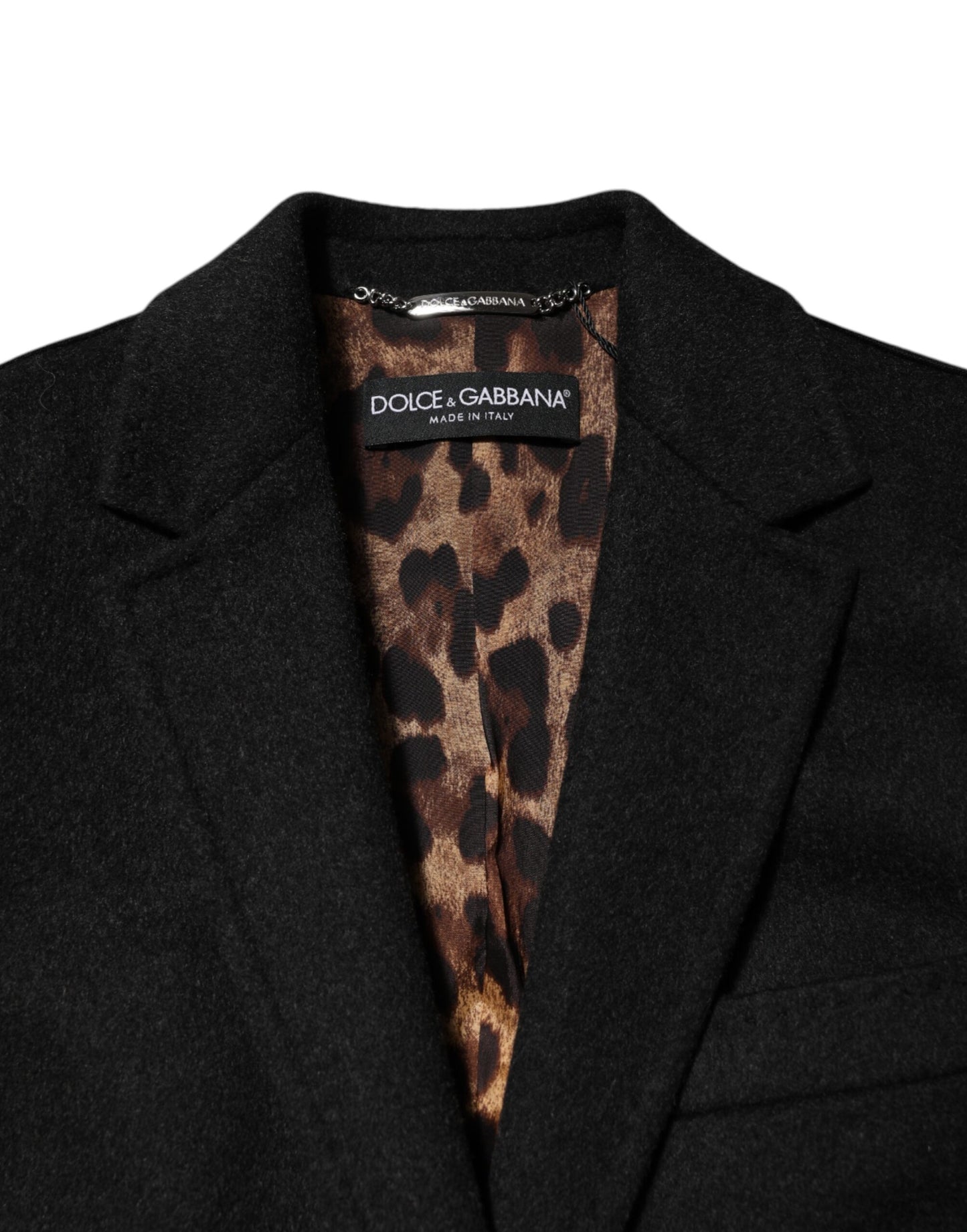 Black Wool Long Sleeves Trench Coat Jacket