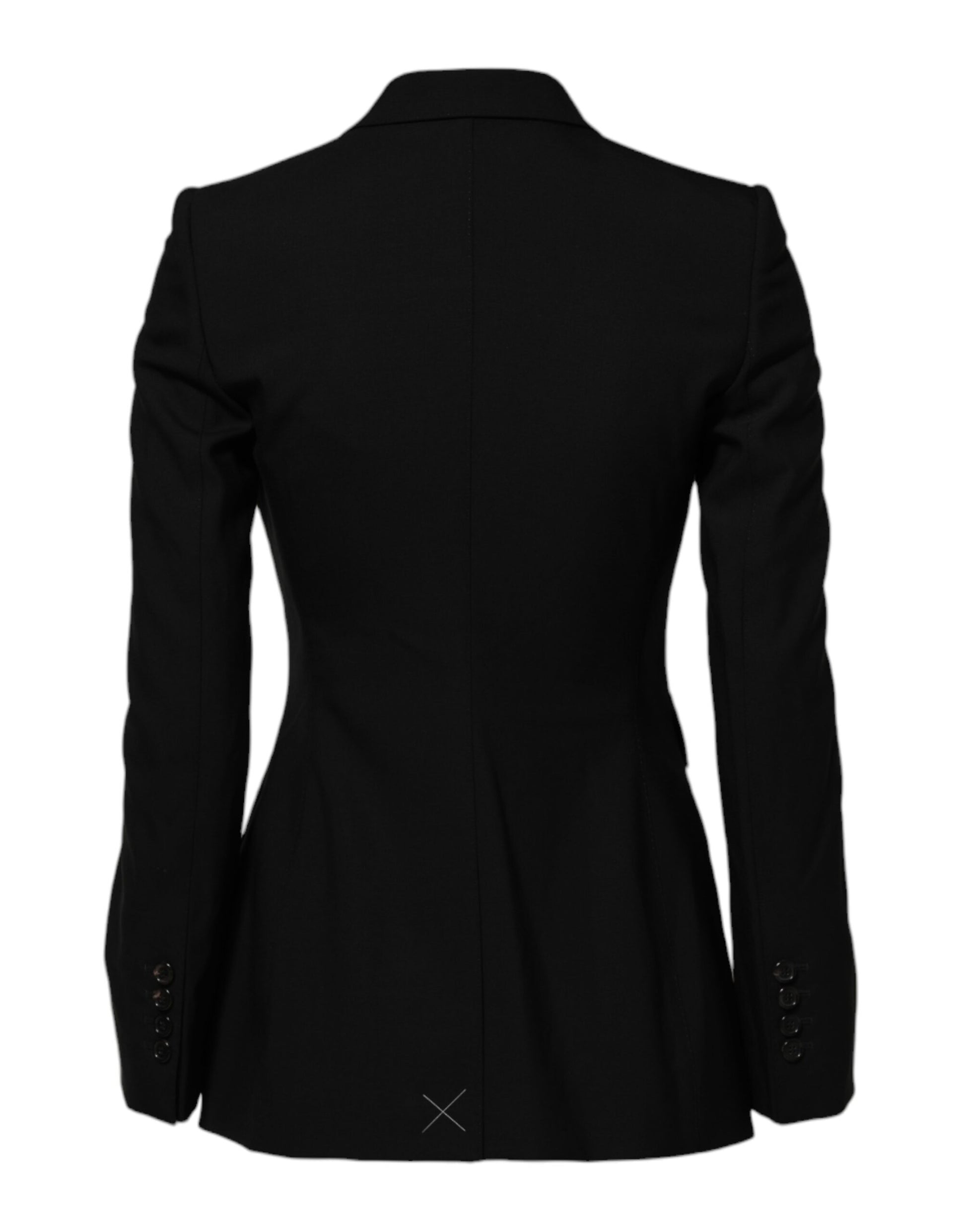 Black Wool Single Breasted Coat Jacket