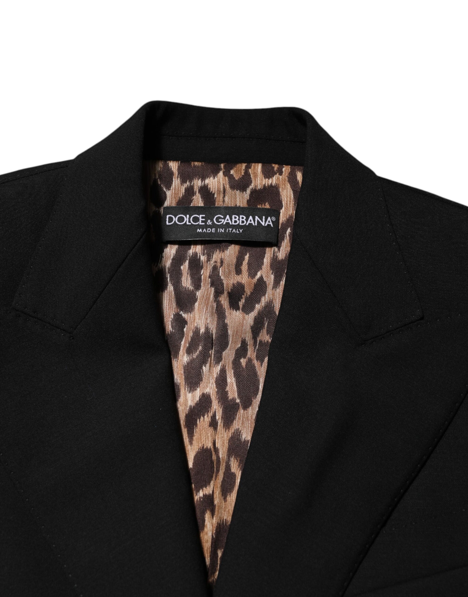 Black Wool Single Breasted Coat Jacket