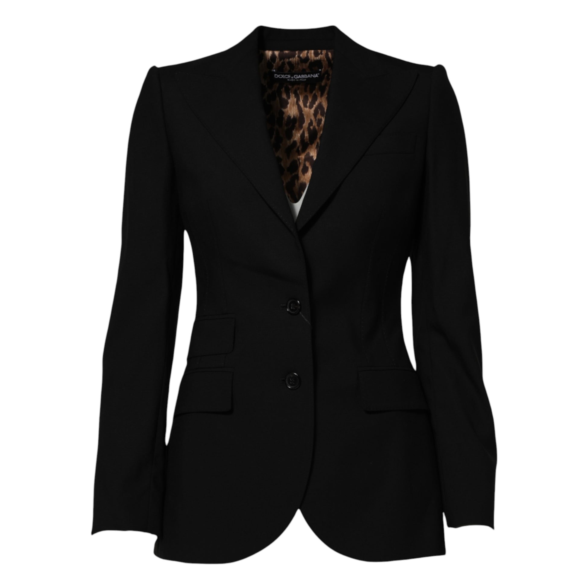 Black Wool Single Breasted Coat Jacket