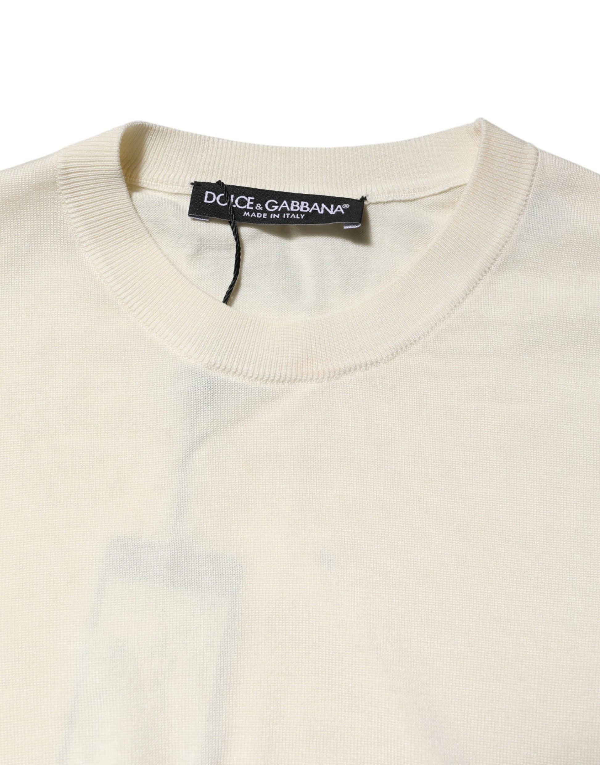White Silk Short Sleeves Blouse Pullover Top
