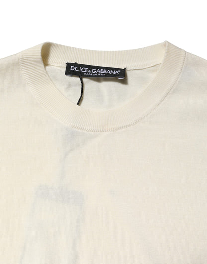 White Silk Short Sleeves Blouse Pullover Top