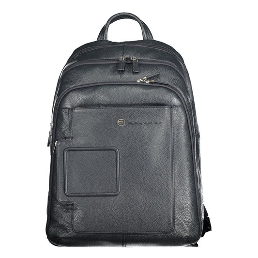 Blue Leather Backpack