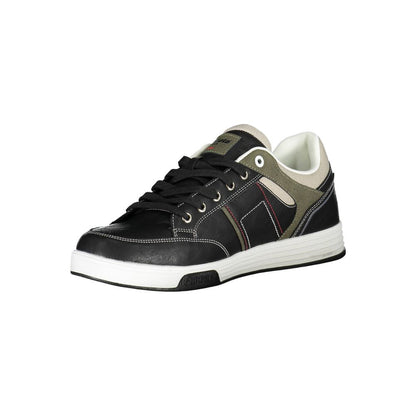 Black Polyester Sneaker