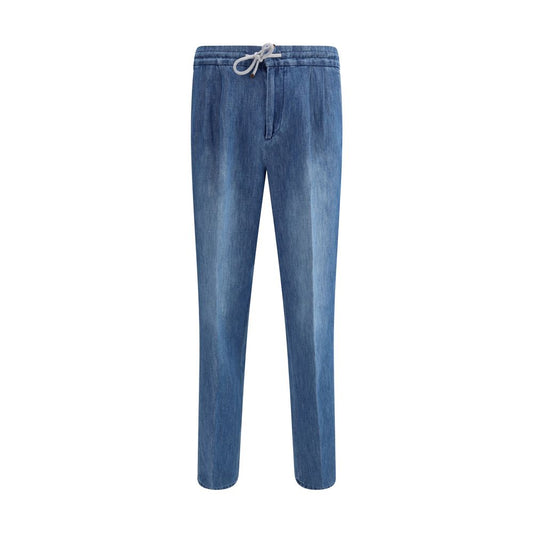 Jeans with drawstring waistband