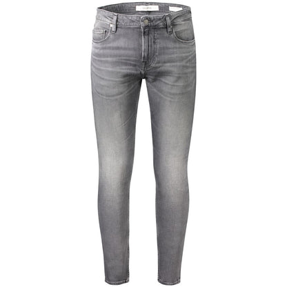 Vaqueros y pantalones de algodón gris