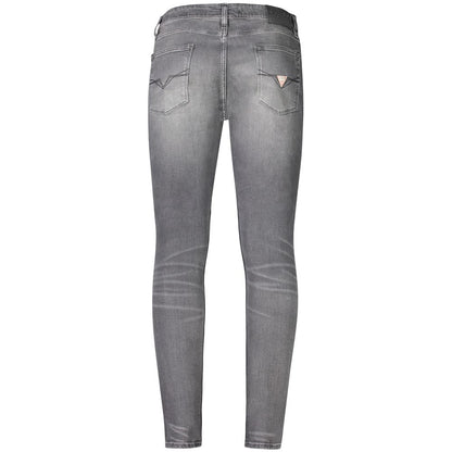 Vaqueros y pantalones de algodón gris
