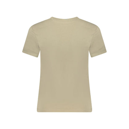 Beige Cotton Tops & T-Shirt