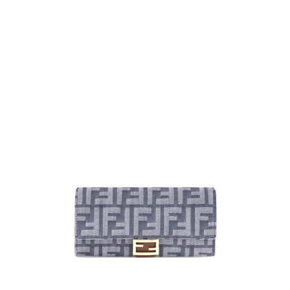 Fendi FF print denim Wallet