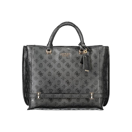 Black Polyethylene Women Handbag