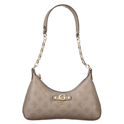 Brown Polyethylene Women Handbag