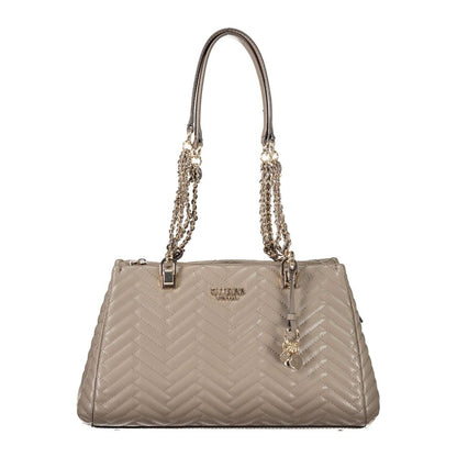 Brown Polyethylene Women Handbag
