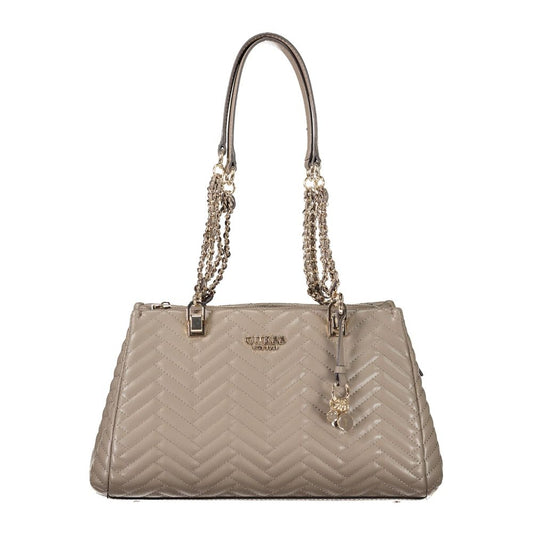 Brown Polyethylene Women Handbag