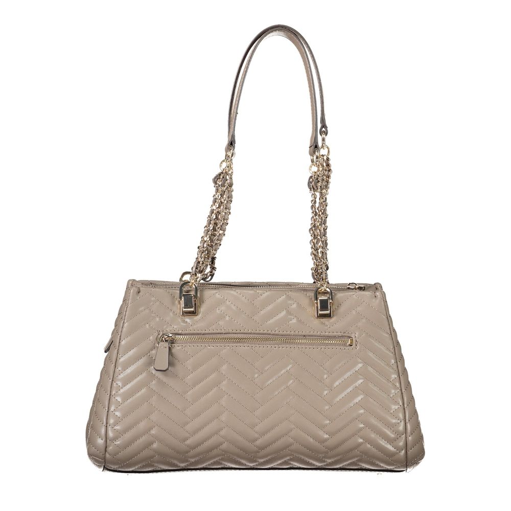 Brown Polyethylene Women Handbag