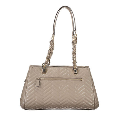 Brown Polyethylene Women Handbag