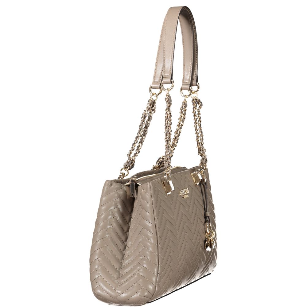 Brown Polyethylene Women Handbag